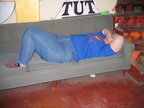 Joyce sleeps.